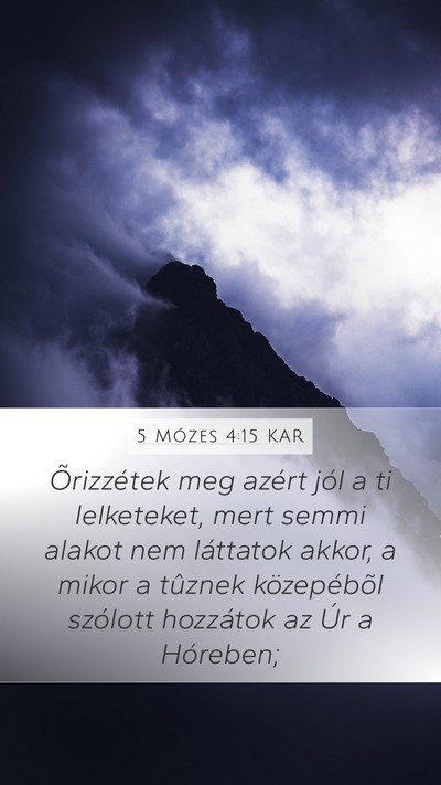 5 Mózes 4:15 KAR Bible Verse Image