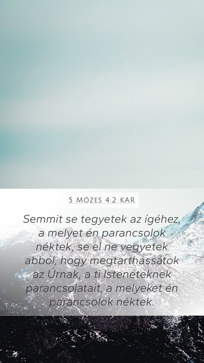 5 Mózes 4:2 KAR Bible Verse Image