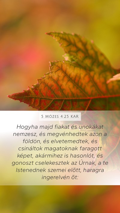5 Mózes 4:25 KAR Bible Verse Image