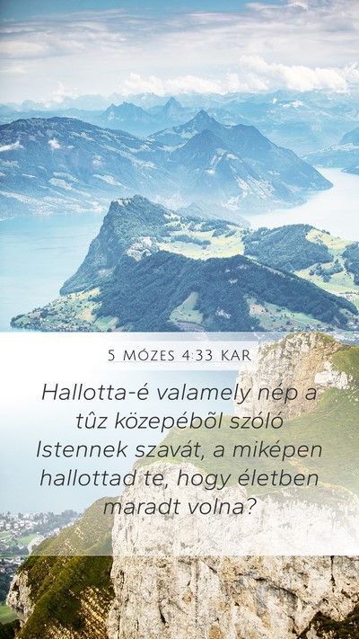 5 Mózes 4:33 KAR Bible Verse Image