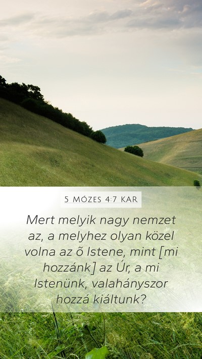5 Mózes 4:7 KAR Bible Verse Image