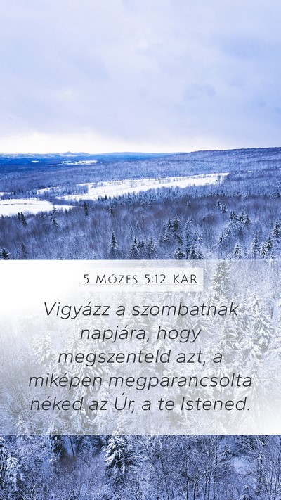 5 Mózes 5:12 KAR Bible Verse Image