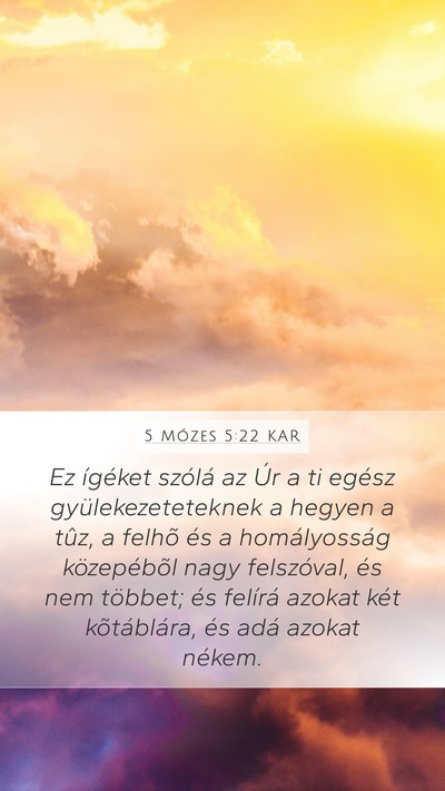 5 Mózes 5:22 KAR Bible Verse Image