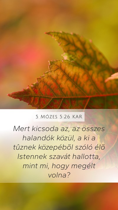 5 Mózes 5:26 KAR Bible Verse Image