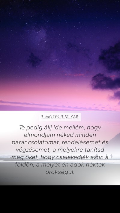 5 Mózes 5:31 KAR Bible Verse Image