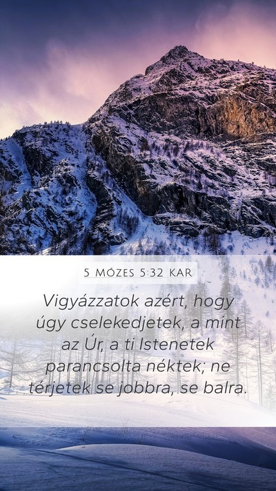 5 Mózes 5:32 KAR Bible Verse Image