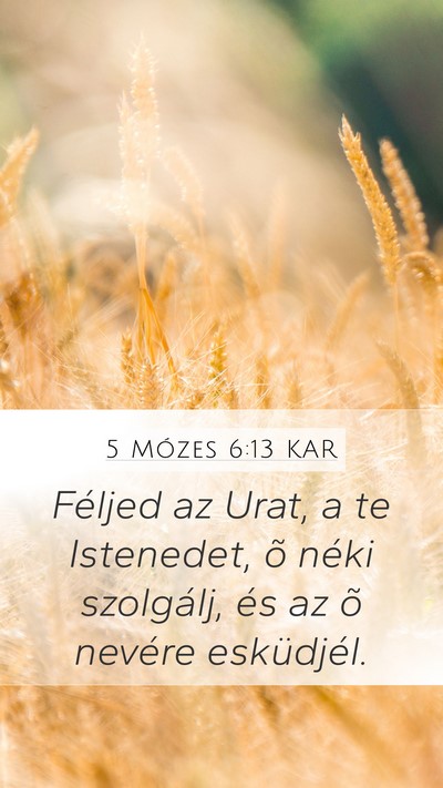 5 Mózes 6:13 KAR Bible Verse Image