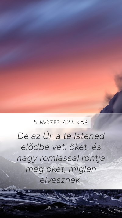 5 Mózes 7:23 KAR Bible Verse Image