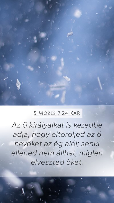 5 Mózes 7:24 KAR Bible Verse Image