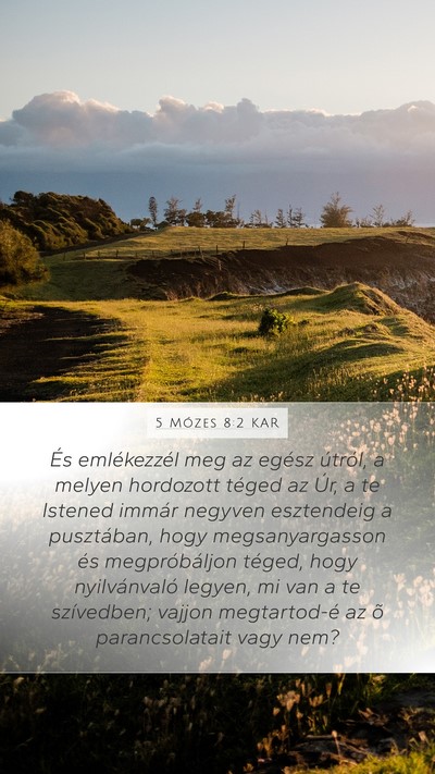 5 Mózes 8:2 KAR Bible Verse Image