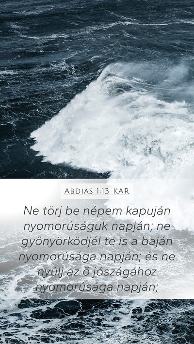 Abdiás 1:13 KAR Bible Verse Image
