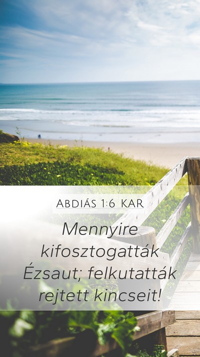 Abdiás 1:6 KAR Bible Verse Image