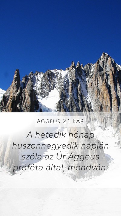 Aggeus 2:1 KAR Bible Verse Image