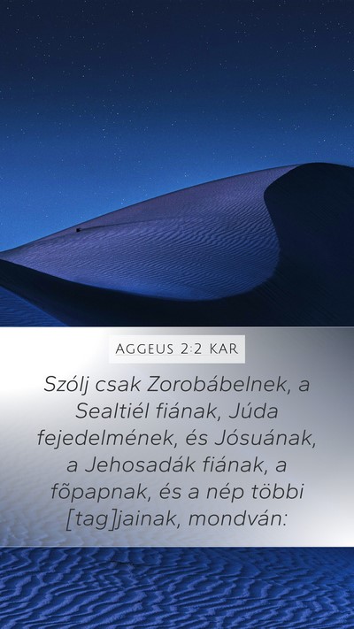 Aggeus 2:2 KAR Bible Verse Image