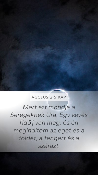Aggeus 2:6 KAR Bible Verse Image