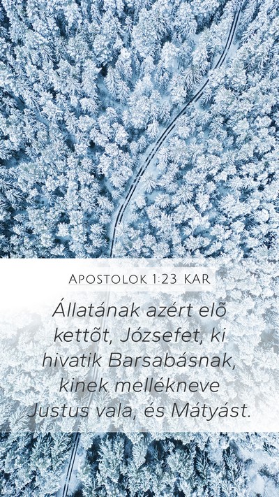 Apostolok 1:23 KAR Bible Verse Image