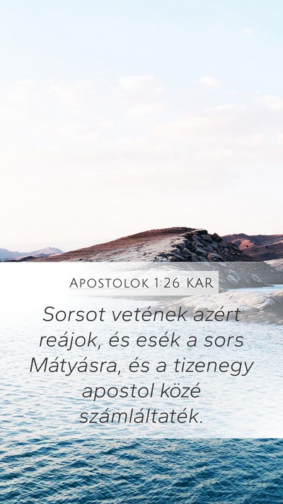 Apostolok 1:26 KAR Bible Verse Image