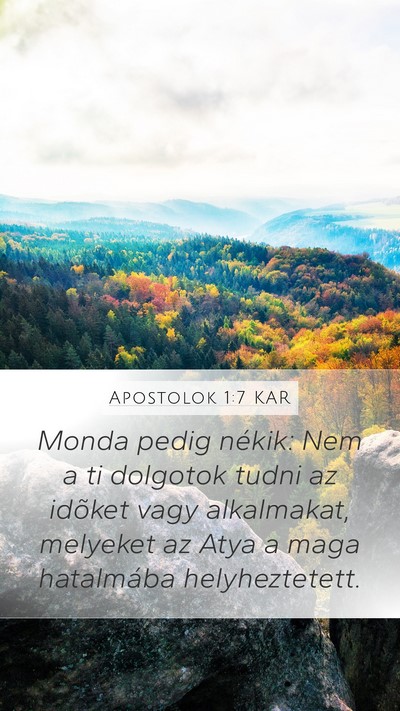 Apostolok 1:7 KAR Bible Verse Image