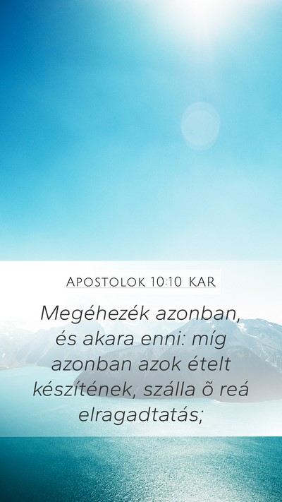 Apostolok 10:10 KAR Bible Verse Image