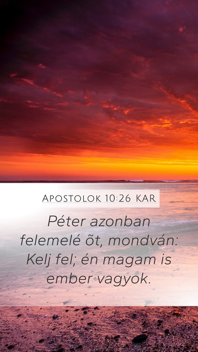 Apostolok 10:26 KAR Bible Verse Image