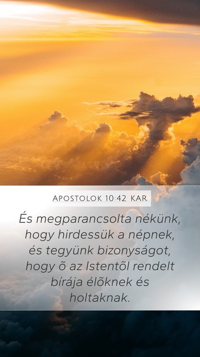 Apostolok 10:42 KAR Bible Verse Image
