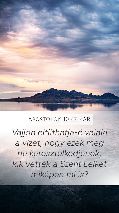 Apostolok 10:47 KAR Bible Verse Image
