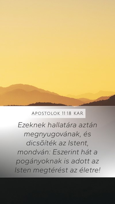 Apostolok 11:18 KAR Bible Verse Image