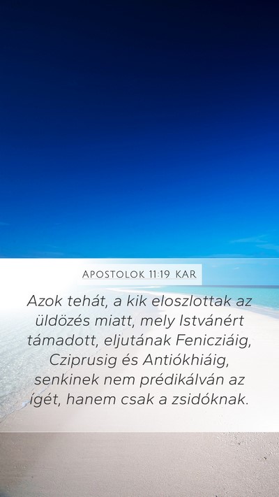 Apostolok 11:19 KAR Bible Verse Image