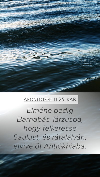 Apostolok 11:25 KAR Bible Verse Image