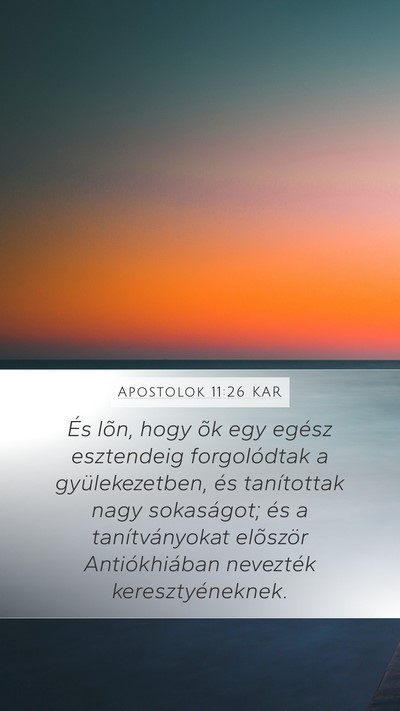 Apostolok 11:26 KAR Bible Verse Image