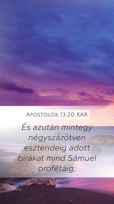 Apostolok 13:20 KAR Bible Verse Image