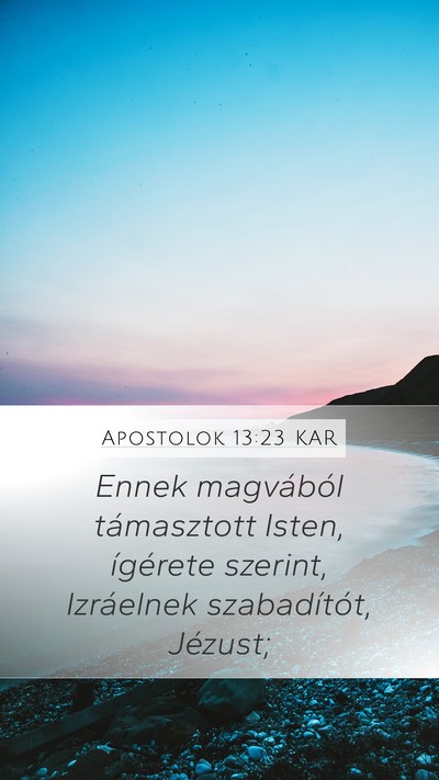 Apostolok 13:23 KAR Bible Verse Image