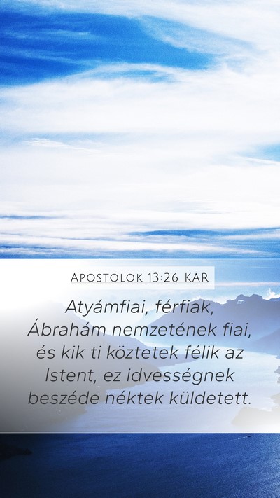 Apostolok 13:26 KAR Bible Verse Image