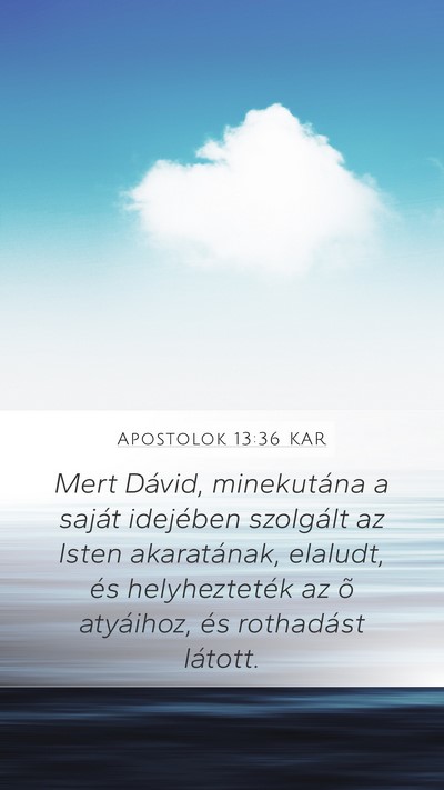 Apostolok 13:36 KAR Bible Verse Image