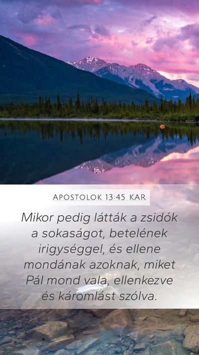 Apostolok 13:45 KAR Bible Verse Image