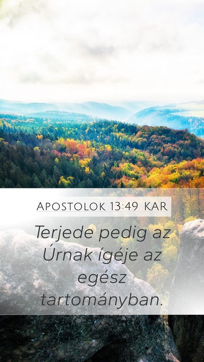 Apostolok 13:49 KAR Bible Verse Image