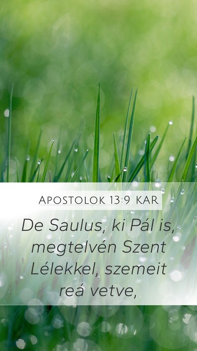 Apostolok 13:9 KAR Mobile Phone Wallpaper - De Saulus, ki Pál is, megtelvén Szent - Mobile Bible Verse Wallpaper