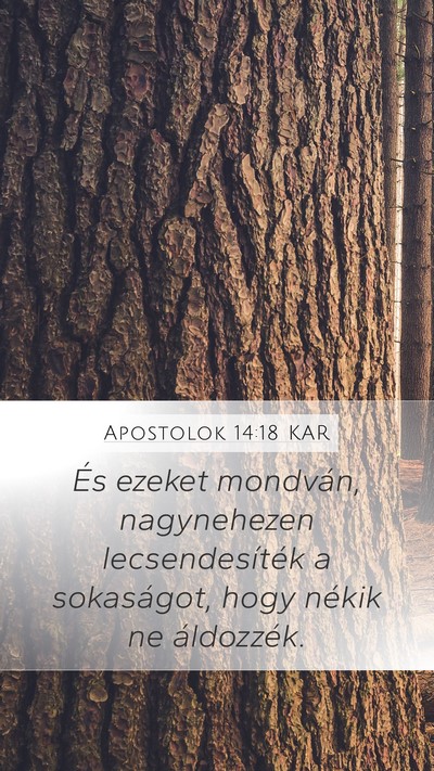 Apostolok 14:18 KAR Bible Verse Image