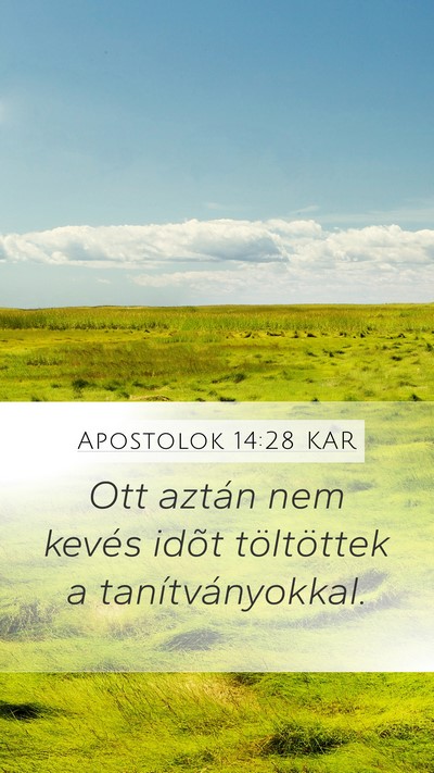 Apostolok 14:28 KAR Bible Verse Image