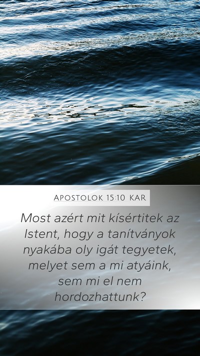 Apostolok 15:10 KAR Bible Verse Image