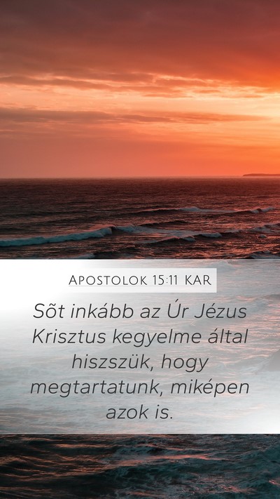 Apostolok 15:11 KAR Bible Verse Image