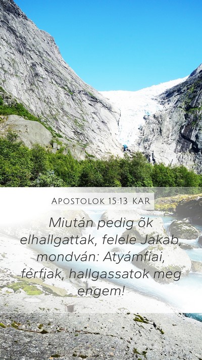 Apostolok 15:13 KAR Bible Verse Image