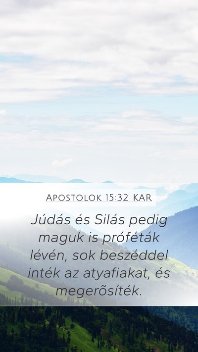 Apostolok 15:32 KAR Bible Verse Image