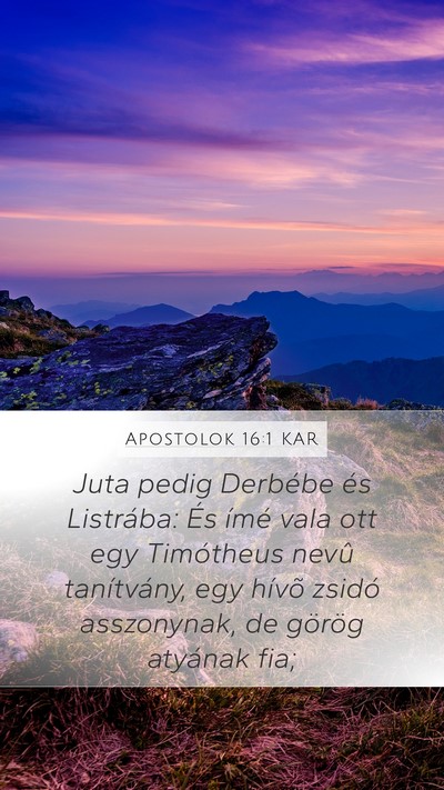 Apostolok 16:1 KAR Bible Verse Image