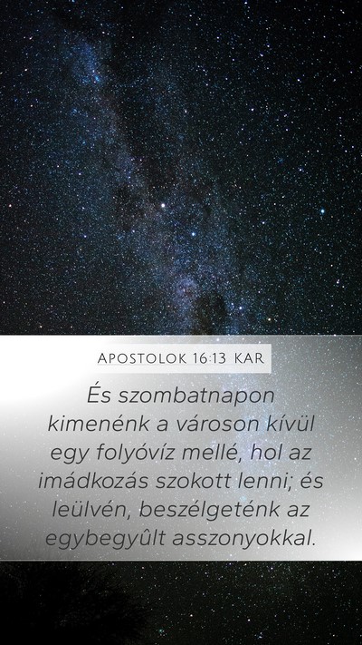 Apostolok 16:13 KAR Bible Verse Image
