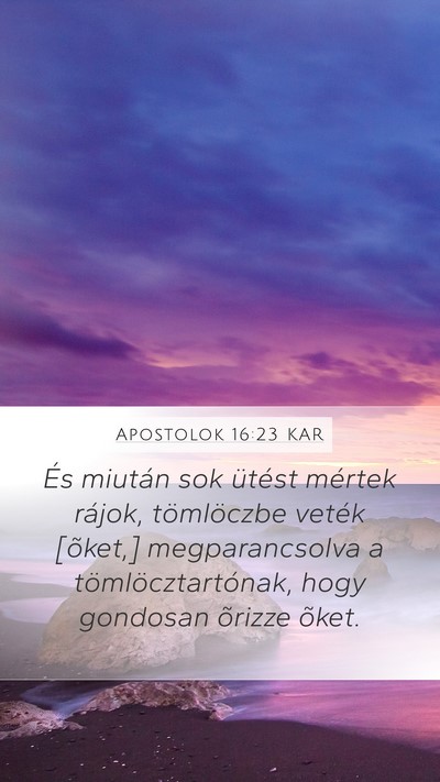 Apostolok 16:23 KAR Bible Verse Image