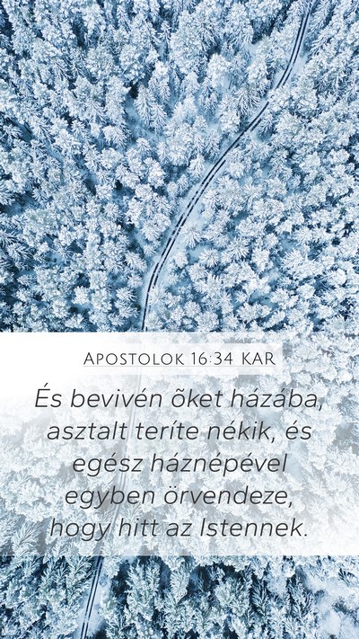 Apostolok 16:34 KAR Bible Verse Image