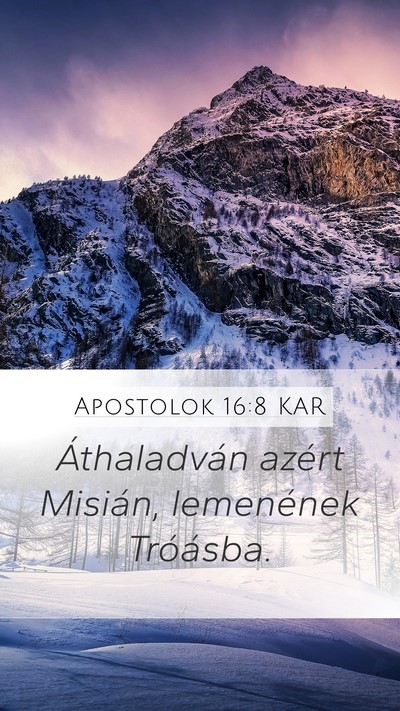 Apostolok 16:8 KAR Bible Verse Image