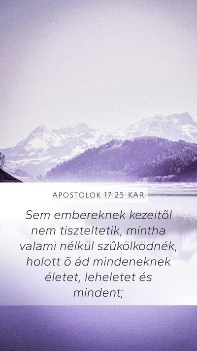Apostolok 17:25 KAR Bible Verse Image