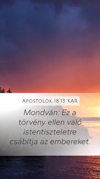 Apostolok 18:13 KAR Bible Verse Image